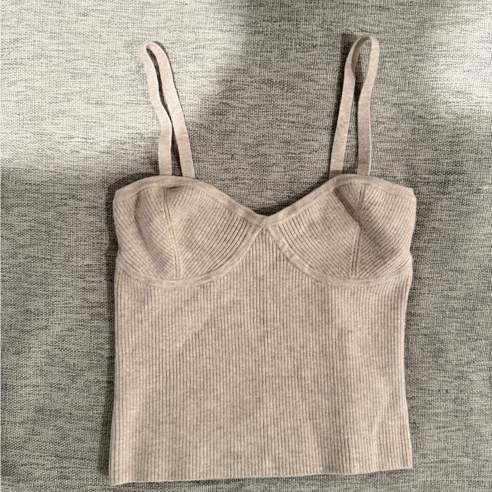 Madewell Cream Ribbed Camisole Top